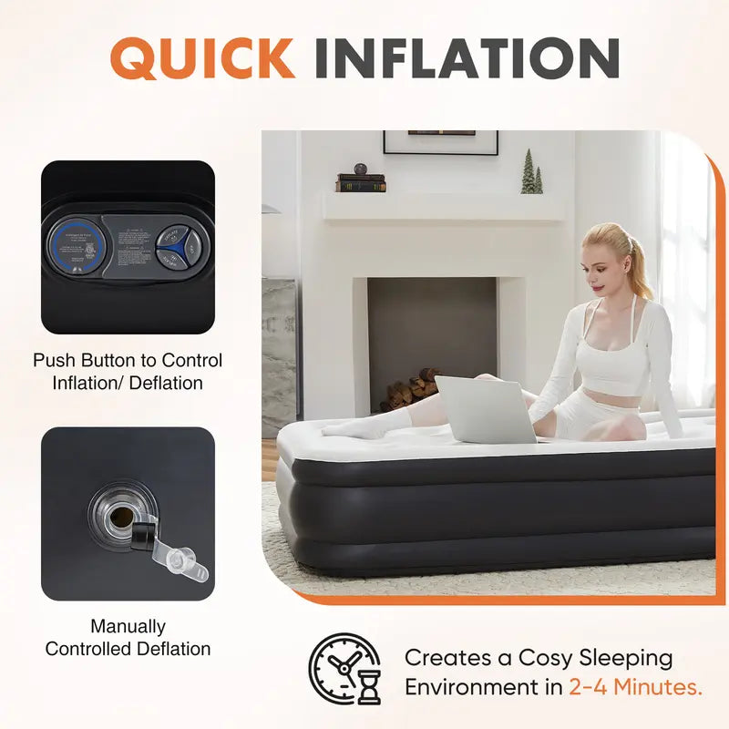 Inflatable Mattress Airbed with Built-in