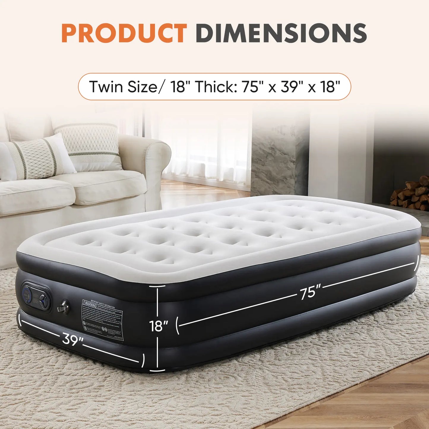 Inflatable Mattress Airbed with Built-in